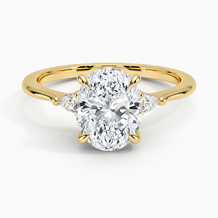 Aria Three Stone Diamond Ring (1/10 ct. tw.) in 18K Yellow Gold