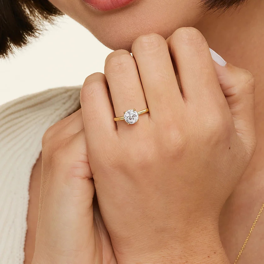 Round Lab Grown Diamond Ladies Ring
