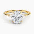 Aria Three Stone Diamond Ring (1/10 ct. tw.) in 18K Yellow Gold